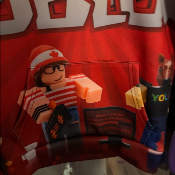 Kids Roblox Hoodie - Red perfect condition read details about size… - Picture 4 of 7